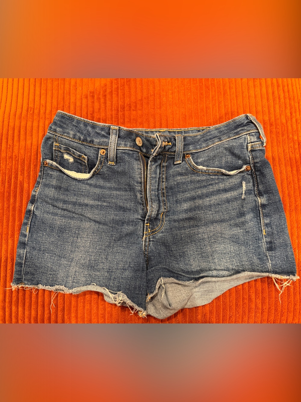 Old Navy Distressed Dark Blue Denim Cutoff Shorts